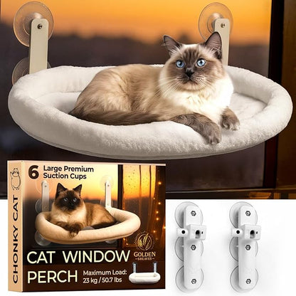 Cat Window Perch – Strong 6 Suction Cup Foldable Cat Hammock Bed - Image 2