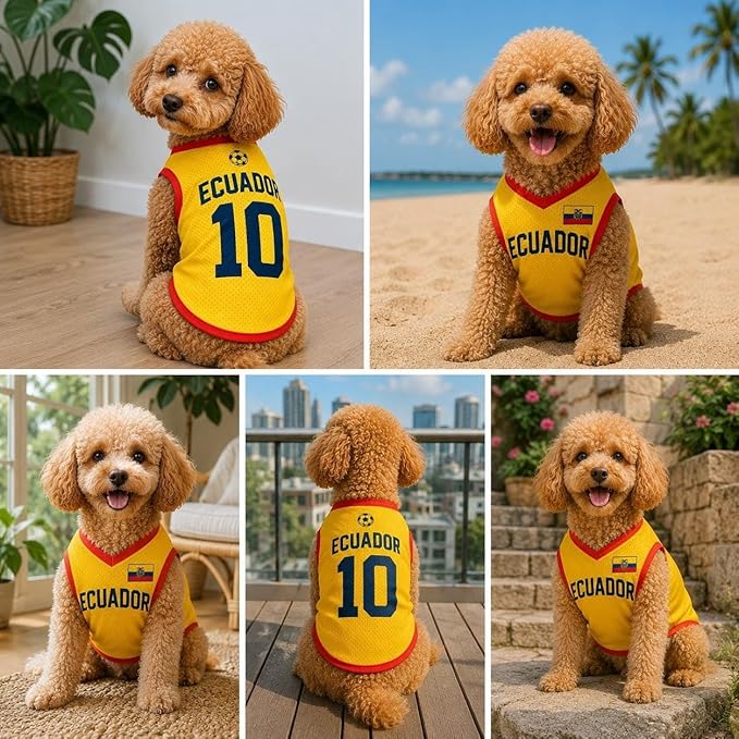 V-DECORPARKS Dog Jersey Custom Name Number, Pets Soccer Jersey - Image 3