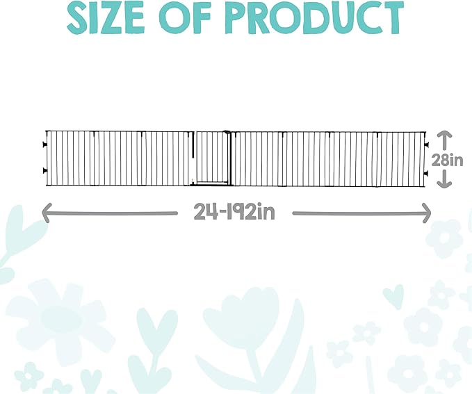 Regalo Safety 192" Super Wide Baby Gate & Play Yard, 2-in-1 Convertible Extra - Image 2