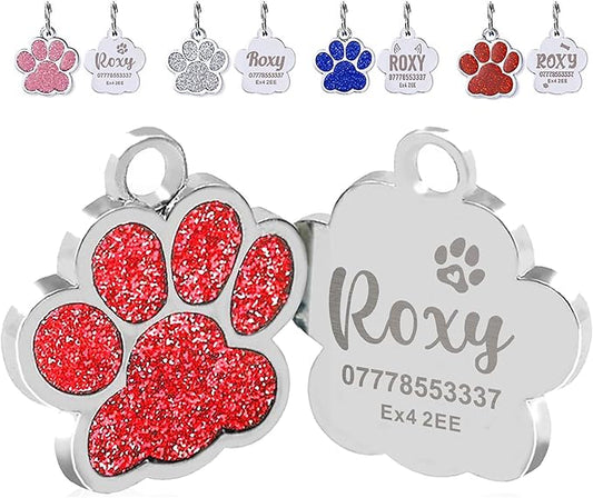 EDSG Cat Dog Tags Personalized for Pets, Dog Name Tags Cat Name ID Tag by EDSG