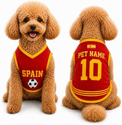 V-DECORPARKS Personalized Pet Soccer Jersey Custom Name Number Dog Cat Football by V-Decorparks