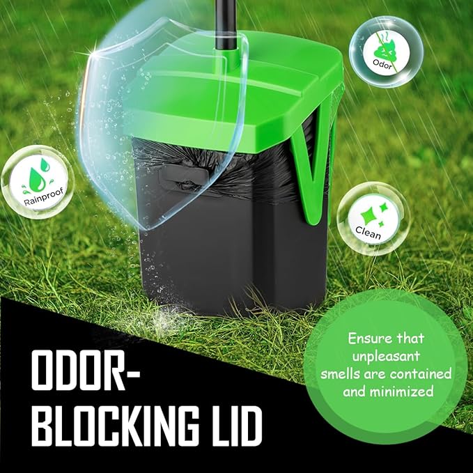 FUSBUNTY Pooper Scooper Swivel Bin & Rake - Image 4