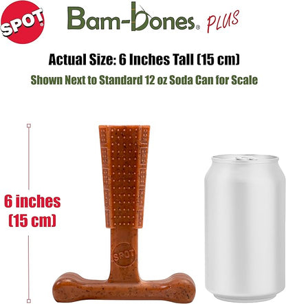 SPOT Bam-Bones Plus T Bone – Bamboo Fiber & Nylon Dog Chew Toy - Image 5