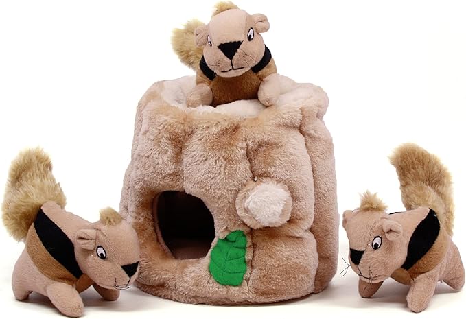 Outward Hound Hide-A-Squirrel Dog Toy – Interactive 2‑in‑1 Plush Puzzle by OutwardHound