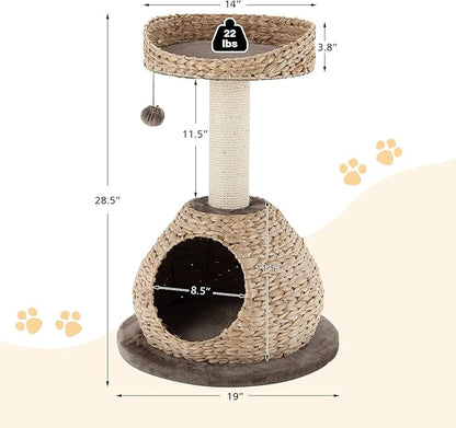 Tangkula Modern Cat Tree, Small Cat Tower - Image 4