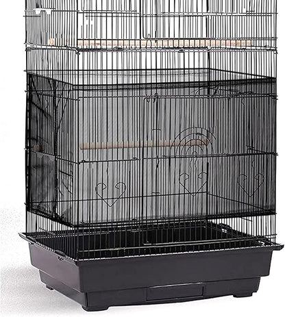 Adjustable Birdcage Seed Catcher Feather Catcher Bird Cage Cover Net Airy Soft by ISMARTEN