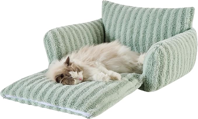 Hollypet Cat Bed Fluffy Plush Multifunctional Double-Layer Machine Washable - Image 2