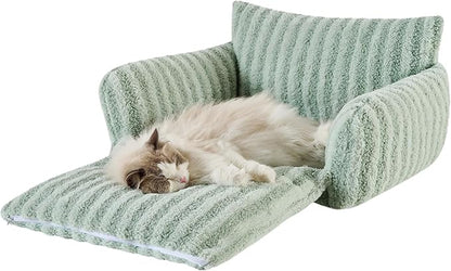 Hollypet Cat Bed Fluffy Plush Multifunctional Double-Layer Machine Washable - Image 2