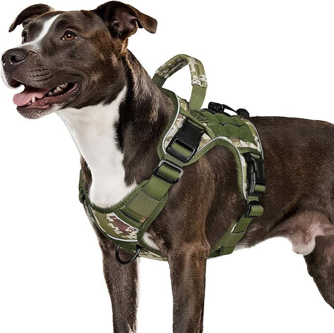 WINGOIN Tactical Dog Harness for Medium Dogs, Heavy Duty No Pull Dog Harness by WINGOIN