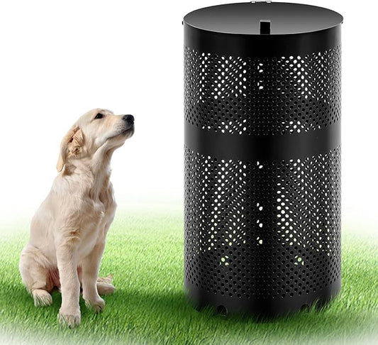 Dansydaisy Round Outdoor 10 Gallon Capacity Trash Can by Dansydaisy