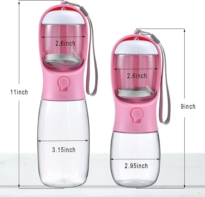 Cibaabo Dog Water Bottle with Food Container, Travel Puppy Water Bowl, Portable - Image 6