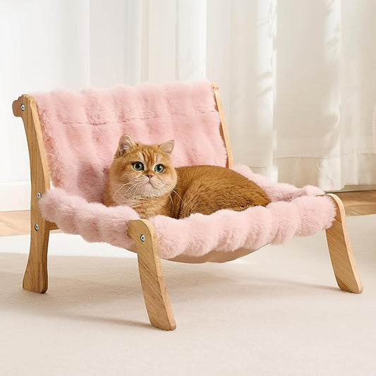 Solid Wood Cat Couch Bed for Indoor Cats, Modern Cat Sofa by Kicari