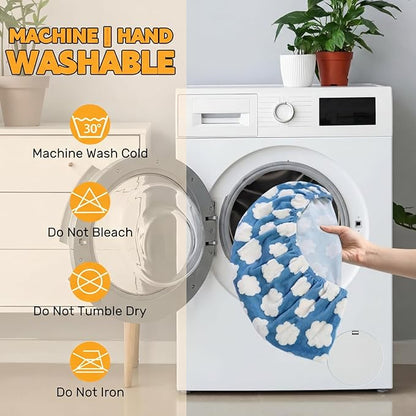 Youyole Medium Washable Round Dog Bed Cover Replacement Waterproof 30 x 30 x 10 - Image 6