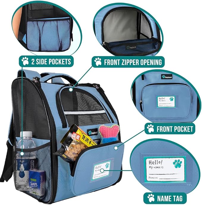 PetAmi Dog Backpack Carrier for Small Medium Dogs Large Cats up to 18 lbs - Image 3