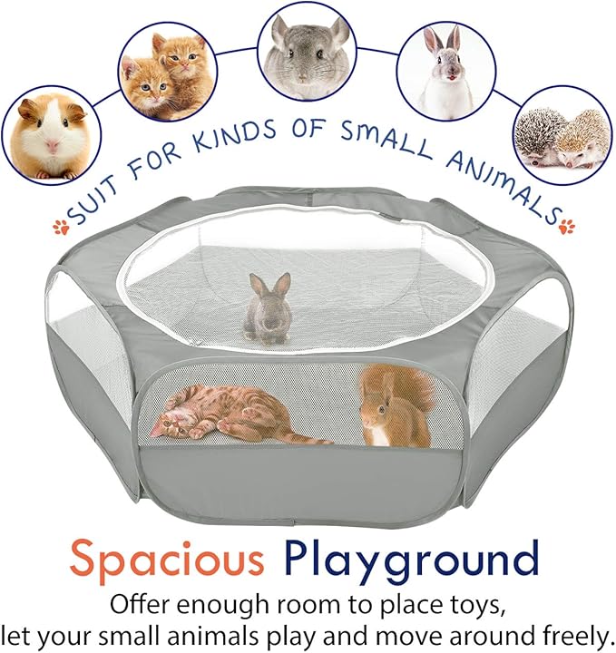 Pawaboo Small Animals Playpen, Waterproof Small Pet Cage Tent - Image 7