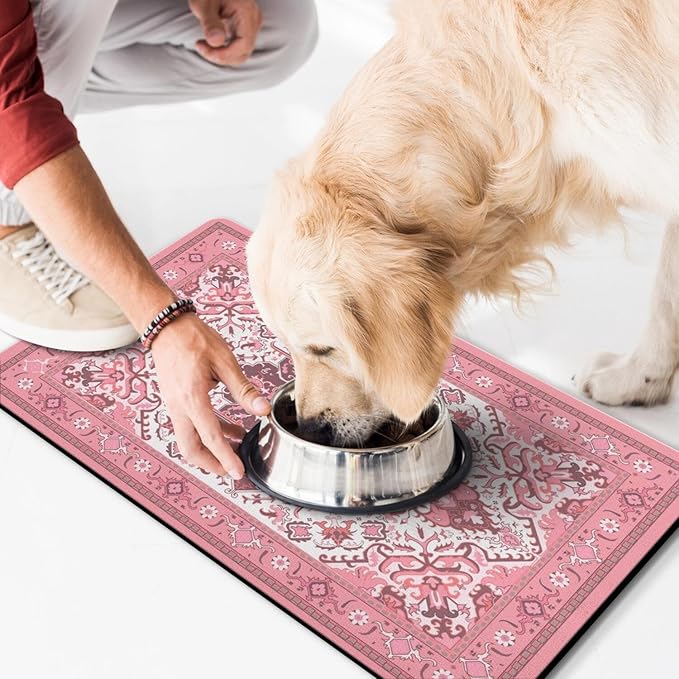 Pet Feeding Mat for Floors Waterproof Dog Mat for Food and Water Absorbent - Image 7