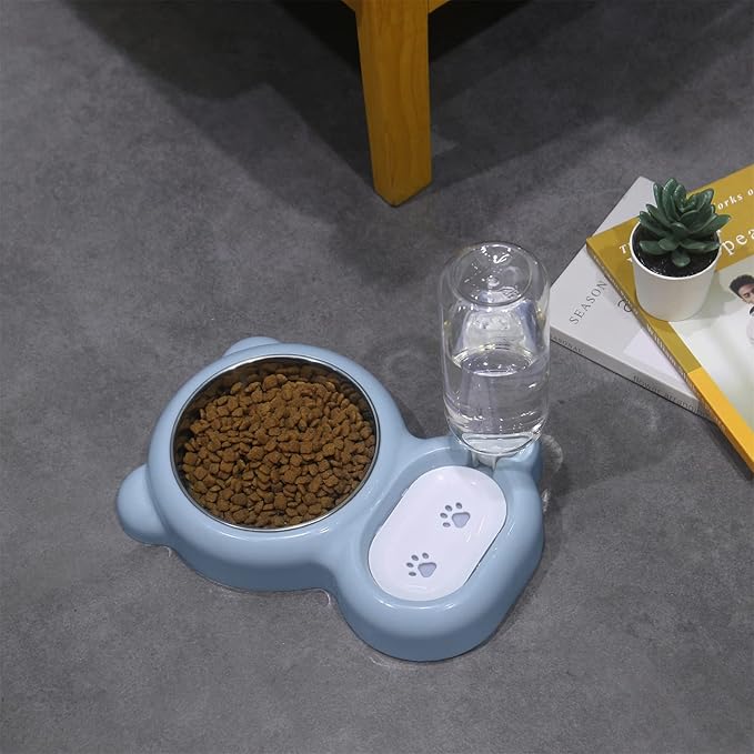 Double Dog Cat Bowls, Cat Food and Water Bowl Set - Image 8