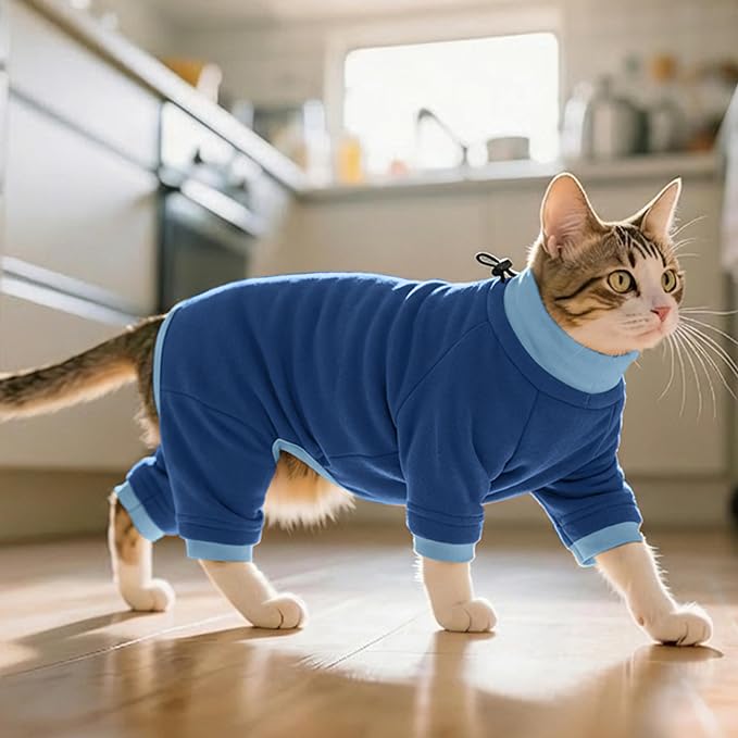 PUMYPOREITY Cat Anti-Licking Sweater – Reduce Over-Grooming & Fur Shedding - Image 6
