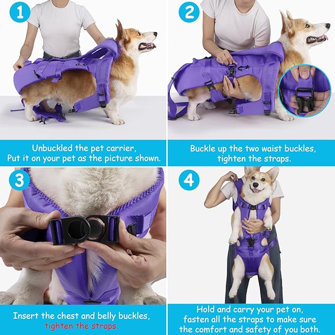 PetBonus Pet Front Dog Carrier Backpacks, Adjustable Pet Backpack, Legs Out - Image 4