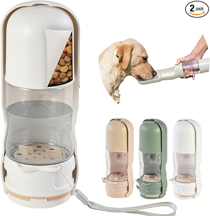 Desired Things Portable Pet Food and Water Dispenser, 2 in 1 Cat & Small Dog by desiredtools%C2%AE