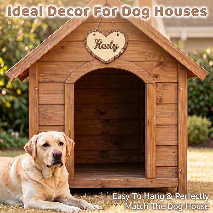 Personalized Dog Room Decor Custom Dog Crate Accessories Name Plate Doghouse - Image 5