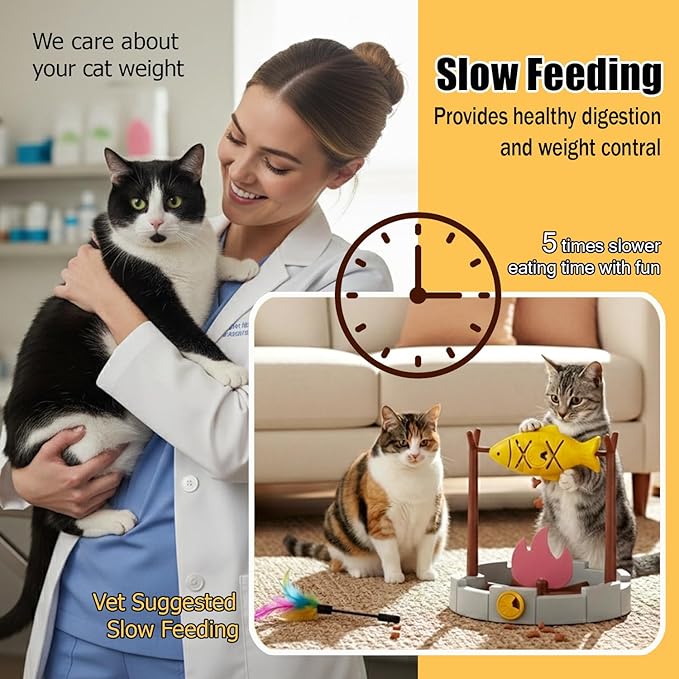 PetPals Cat Slow Feeder, Treat Dispenser - Image 3