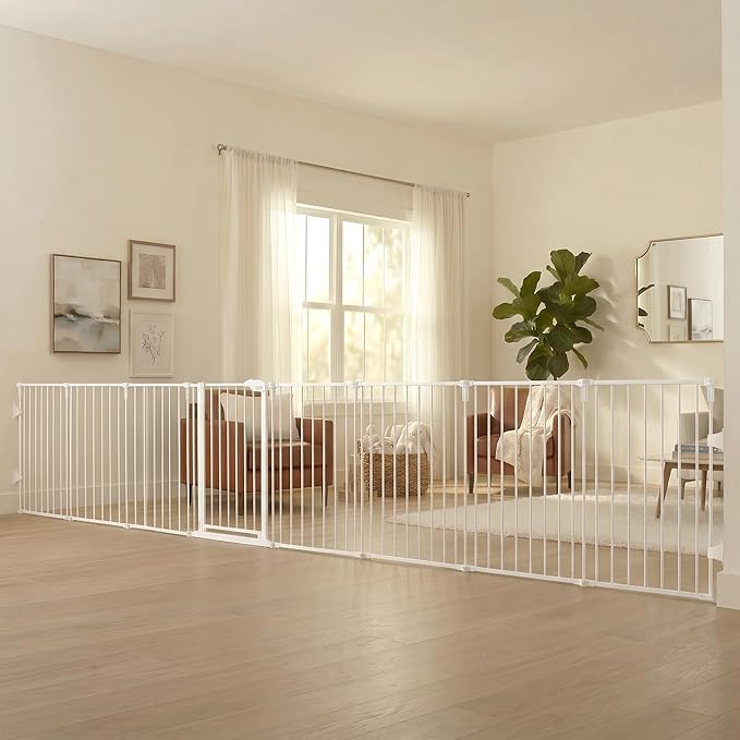 Regalo Safety 192" Super Wide Baby Gate & Play Yard, 2-in-1 Convertible Extra by Regalo