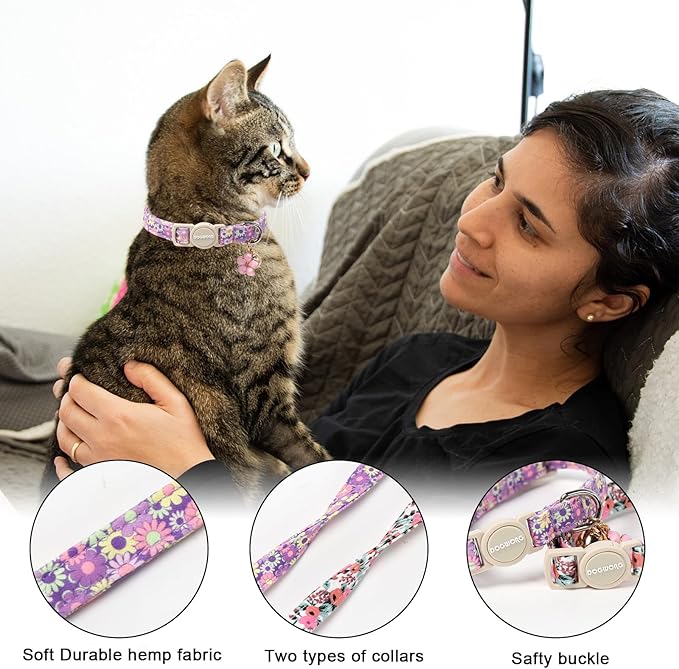 Cat Collar, 2 Pack Cute Cat Collars Breakaway - Image 2