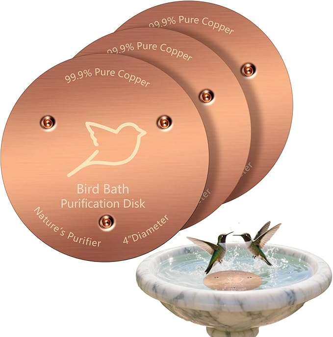 3 PCS Bird Bath Copper Disk, Reinforced 99.99% Pure Copper Disc by Unknown