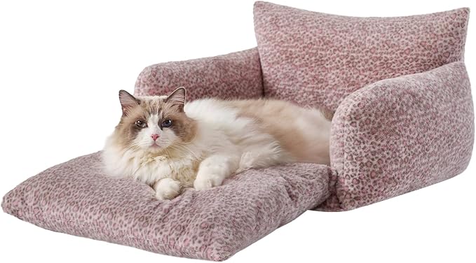 Hollypet Cat Bed Fluffy Plush Multifunctional Double-Layer Machine Washable - Image 2