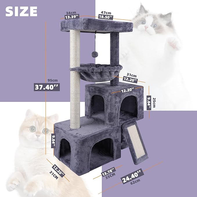 AIWIKIDE Cat Tree Has Scratching Toy - Image 2