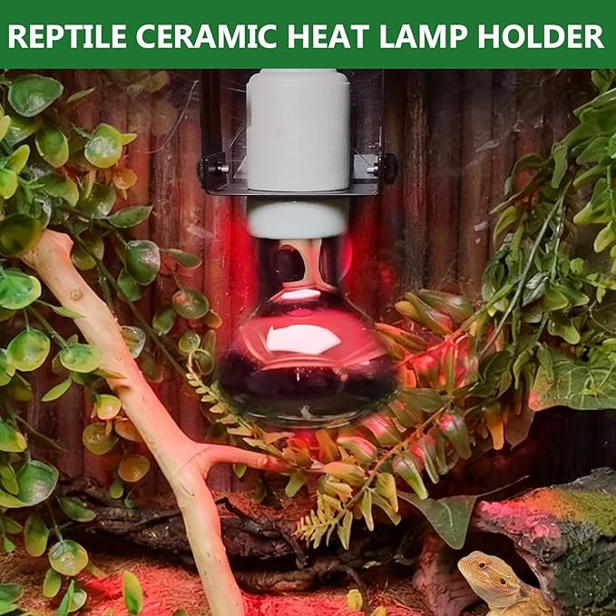 Reptile Light Fixture, Reptile Terrarium Heat Lamps Holder Bracket - Image 7