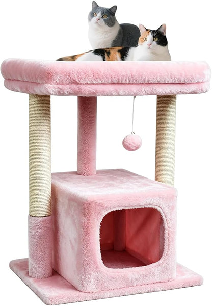 SYANDLVY Small Cat Tree for Indoor Cats Large Adult, Modern House by SYANDLVY