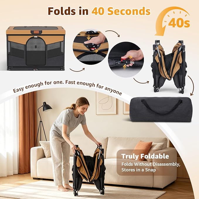 LOOBANI Foldable Dog Playpen for Small Dogs, Indoor/Outdoor Puppy Playpen - Image 4
