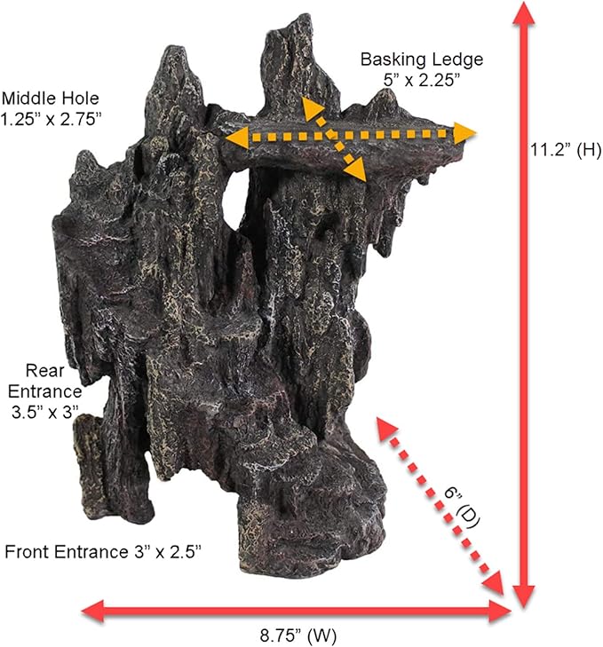 Penn-Plax Reptology Shale Step Ledge Cave Hideout - Image 3