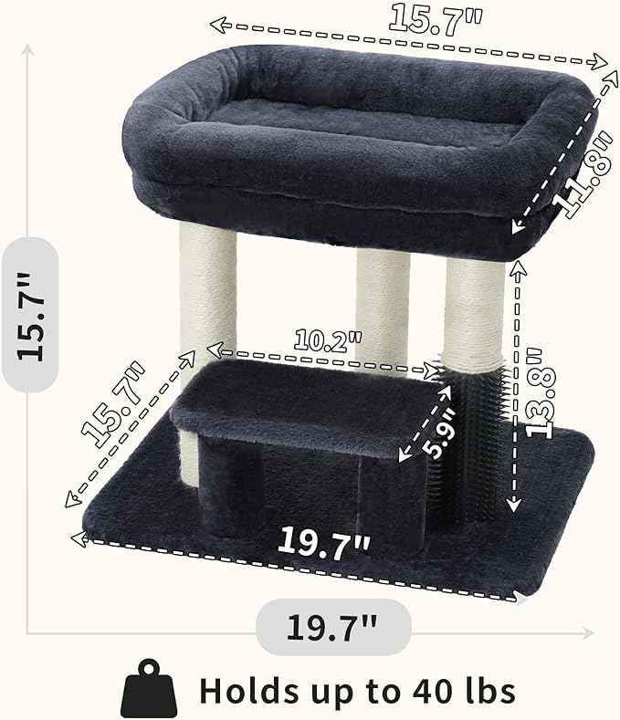Heybly Cat Scratching Post, Small Cat Tree Tower - Image 7