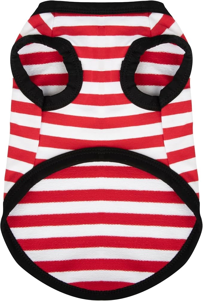 Paiaite Dog Striped Shirt Happy Color Cotton Sleeveless Puppy Shirts Breathable by Paiaite