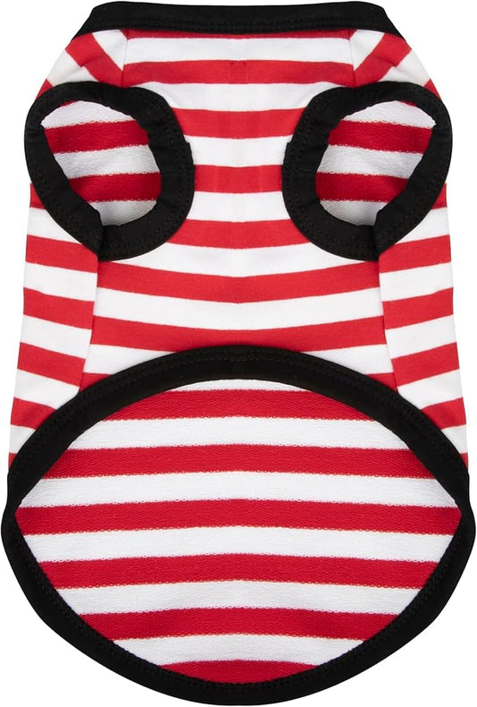 Paiaite Dog Striped Shirt Happy Color Cotton Sleeveless Puppy Pet Shirts by Paiaite