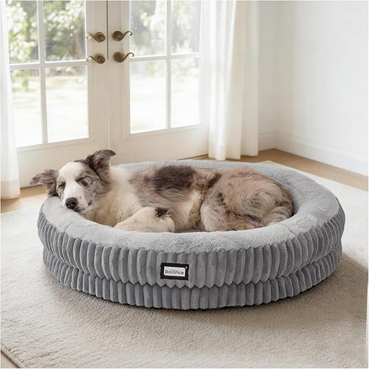 BALANCE Donut Dog Bed, 36 Inches Round Dog Bed Large Size Dogs Washable by BalancePet