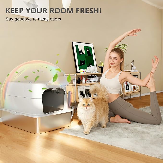 XXXL Stainless Steel Cat Litter Box - Image 7