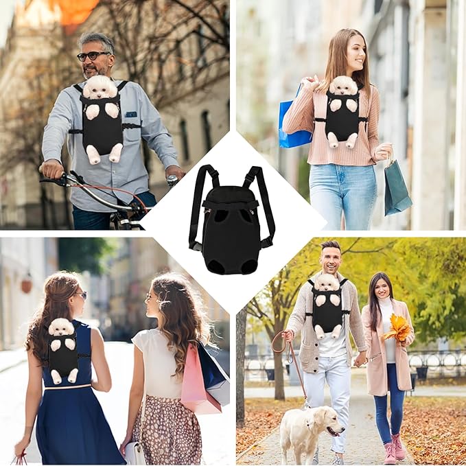 FEimaX Dog Carrier Backpack Pet Legs Out Front Cat Travel Bag, Adjustable Puppy - Image 6