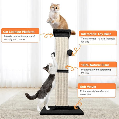 Cat Scratching Post 33 Inch Nature Sisal Cat Scratch Post - Image 4
