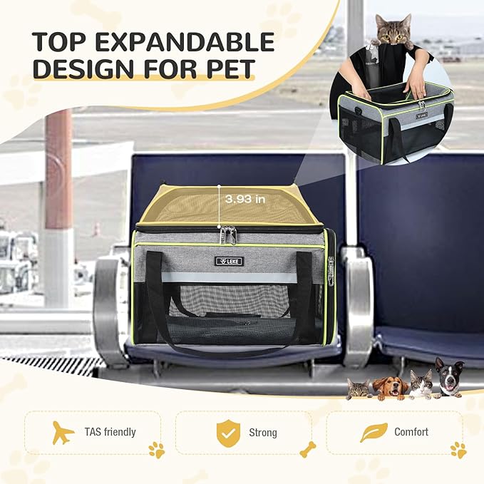Lekereise Top-Expandable Pet Carrier 17x11x9.5 Inch Alaska Hawaiian Airline - Image 6