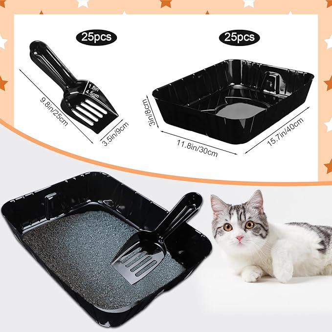 Bokon 50 Pcs 25 Set Disposable Litter Boxes - Image 2