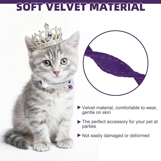 EXPAWLORER Soft Velvet Safe Cat Collars - Image 6