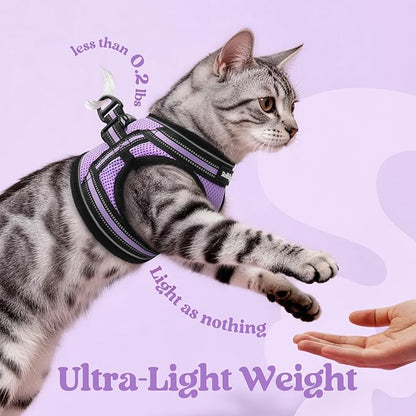 rabbitgoo Cat Harness and Leash, Step-in Escape Proof Kitten Harness Set - Image 6