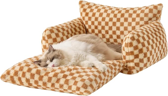 Hollypet Cat Bed Fluffy Plush Multifunctional Double-Layer Machine Washable - Image 2
