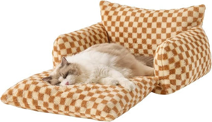 Hollypet Cat Bed Fluffy Plush Multifunctional Double-Layer Machine Washable - Image 2