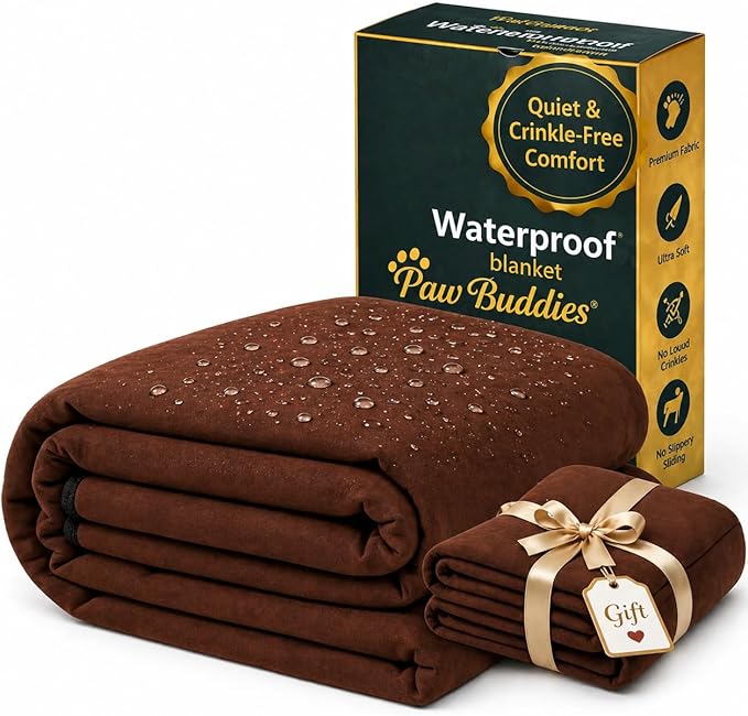 Paw Buddies Premium Waterproof Blanket 80"x90" Velvet-Feel Reversible Throw – by PAwBuddies