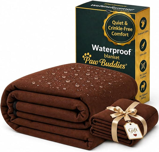 Paw Buddies Premium Waterproof Blanket 80"x90" Velvet-Feel Reversible Throw – by PAwBuddies